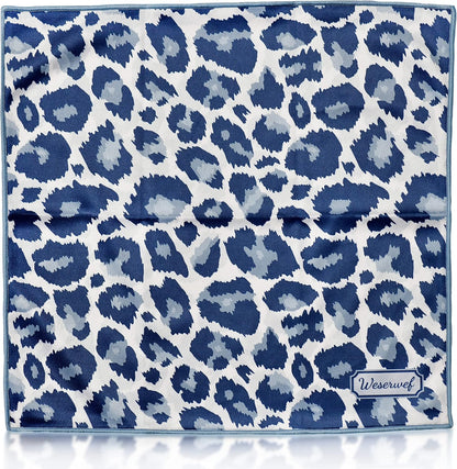 WESERWEF Design Microfiber Glasses Cleaning Cloth – Premium Cleaning Cloth for Eyeglasses, Screens, Tablets, Cameras & Lenses, 12" x 12", Ultra-Soft & Scratch-Free (Leo)