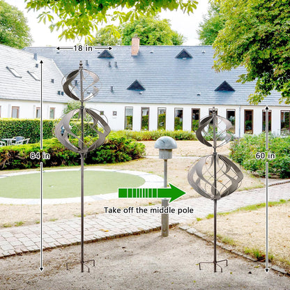 Wind Spinners Outdoor Metal - Large Kinetic Wind Spinner for Yard Garden, Windmills Lawn Ornament Décor for Lawn Patio (Height 84")