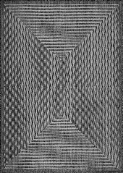 Adiva Rugs Outdoor Indoor Area Rug, Weather Resistant, Easy to Clean, Stain Resistant Floor Mat for Dining Room, Backyard, Deck, Patio (Pebble Weiss, 10' x 14')