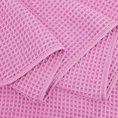 POLYTE Microfiber Oversize Quick Dry Lint Free Bath Towel, 60 x 30 in, 4 Pack (Waffle Weave)