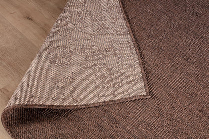 CAMILSON Easy Jute Rug 8x10, Indoor Outdoor Brown Color Fiber Area Rugs for Living Room Patio and Kitchen Rug, Solid Boho Woven Design, Easy-Cleaning, Washable Outside Carpet Alfombras (8 x 10)