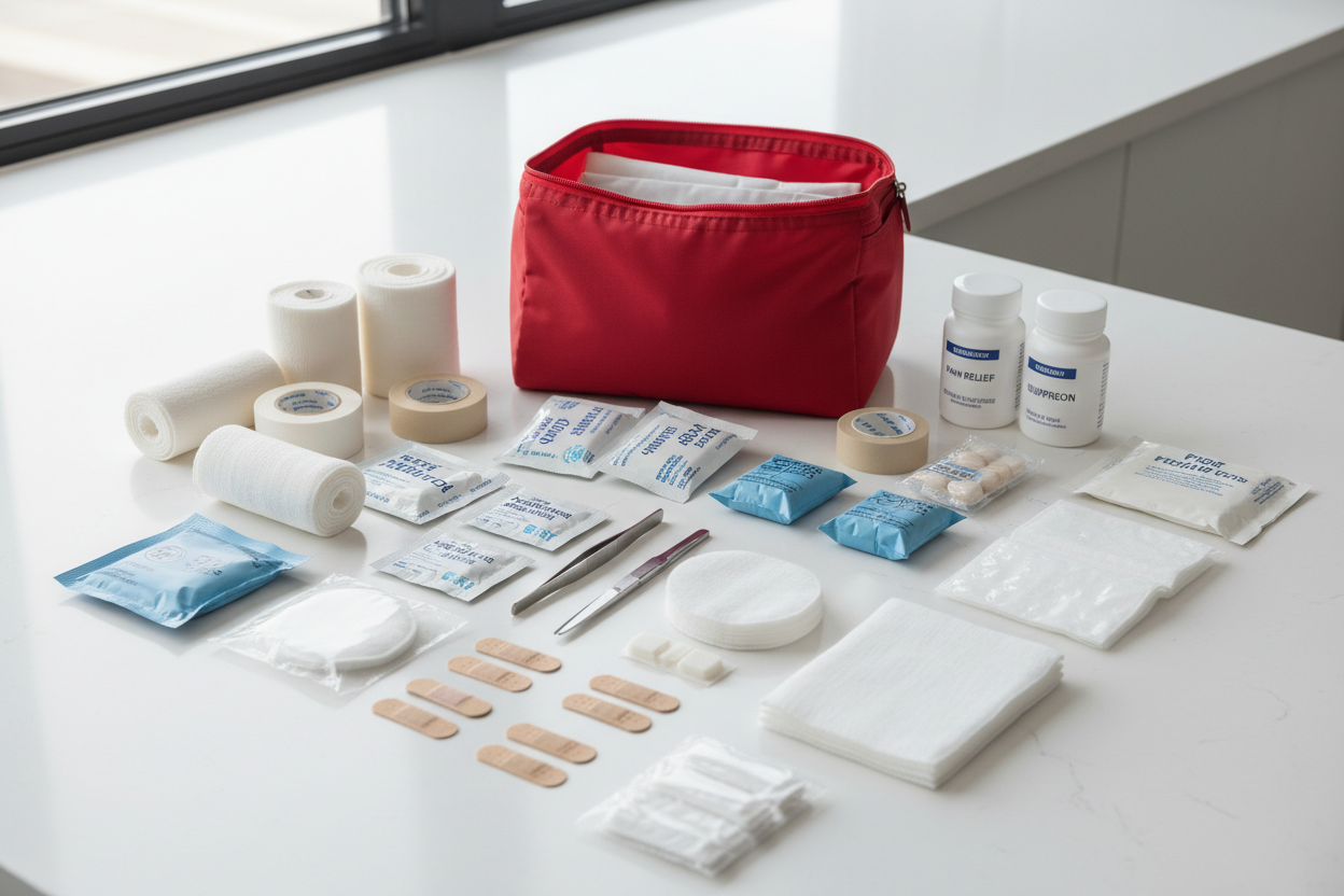 First Aid & Medical Supplies

Our first aid and medical preparedness items are designed to help address common injuries and medical needs during emergencies when professional help may be delayed. (make it real poto)
